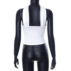 Chic White Sexy Strapless Crop Tops 2023 Elegant Summer Slim Tanks Tube Top Cropped Solid