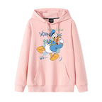 Donald Duck print pattern hooded men's and women's hoodies, trendy loose casual couple hoodies, hooded jacket, multiple colors