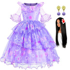 Encanto Princess Costume Isabella Dress Suit Charm for Girls Cosplay Isabela Carnival Christmas Birthday Party Mirabel Clothes