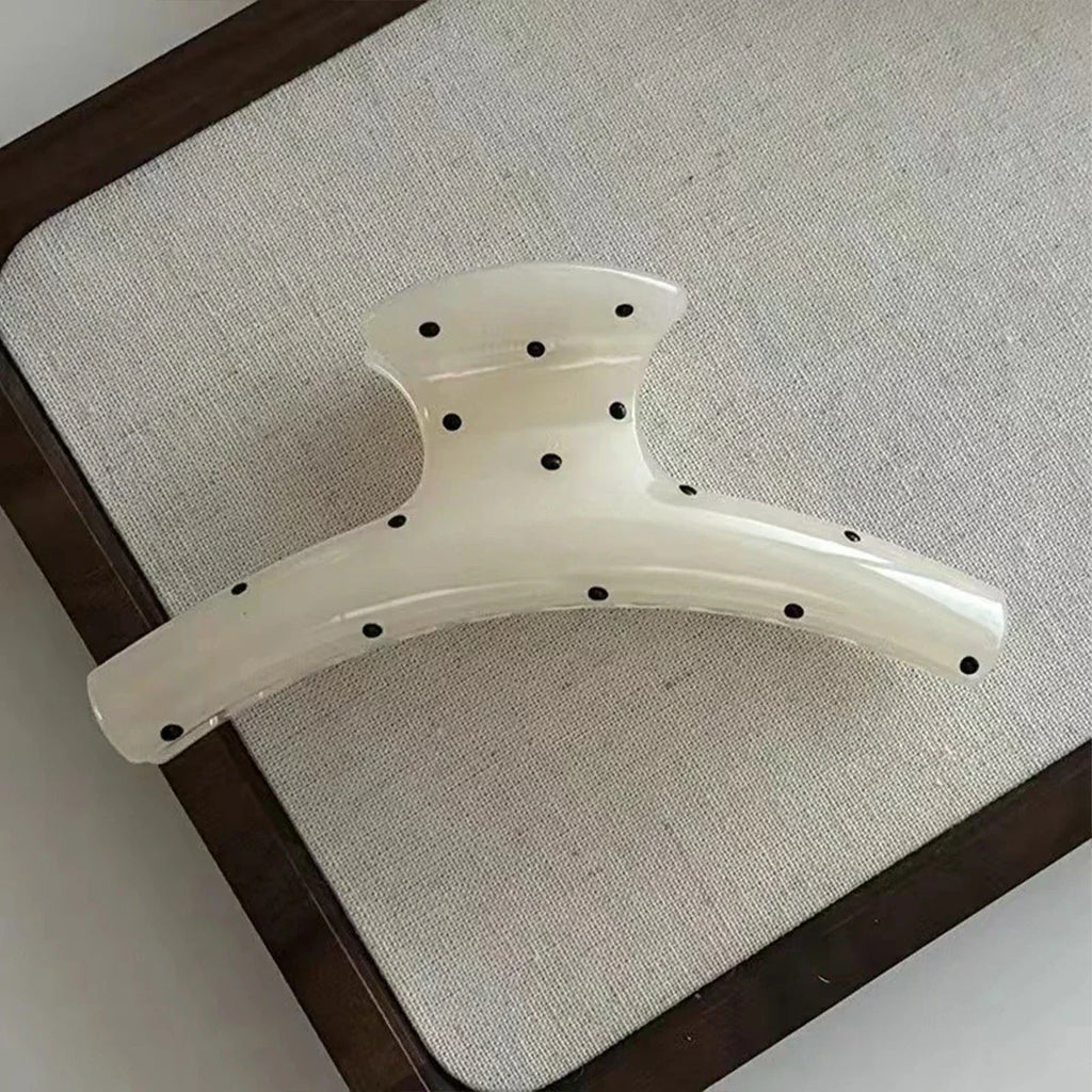 1pc black and white polka dot streamer bow grab clip luxury versatile shark clip hair clip hair grab elegant hair accessories