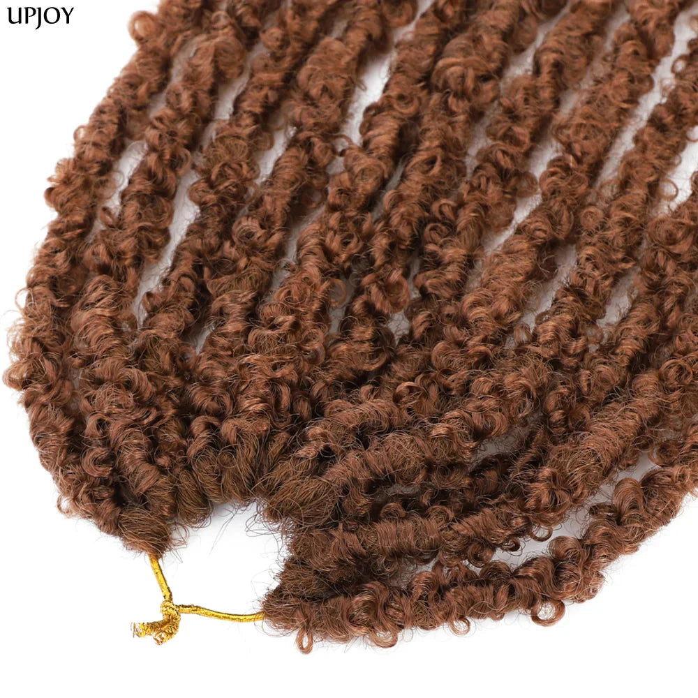 Butterfly Locs Crochet Hair 12 inch Handmade Butterfly Soft Locs Crochet Hair Extensions Synthetic Braiding Hair 12Strands/pack