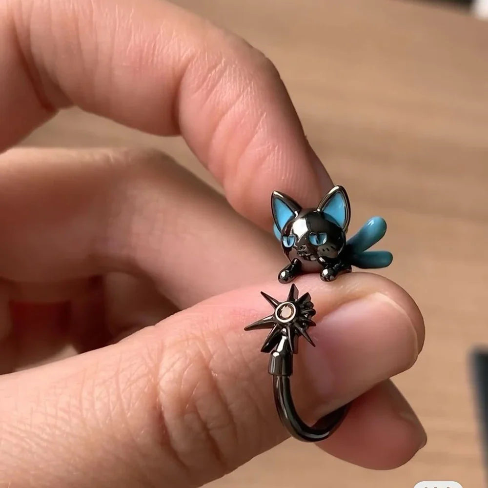 Anime Card Captor Sakura KINOMOTO SAKURA CERBERUS Cosplay Ring Girl Kawaii Cartoon Rings Jewelry Accessories Christmas Gift