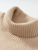 100% Cashmere Sweater Long Dress New Women High Turn-down Collar Pullover  Soft Cosy Autumn Winter Casual Solid Knitwear Dress