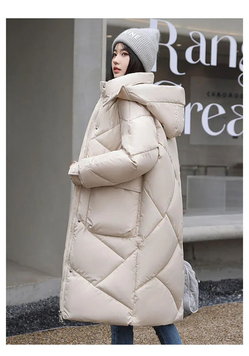 20 degrees Winter Women long Parkas Jackets Casual Hooded Thick Warm Windproof Parkas Coat Fashion Female outwear Long parkas
