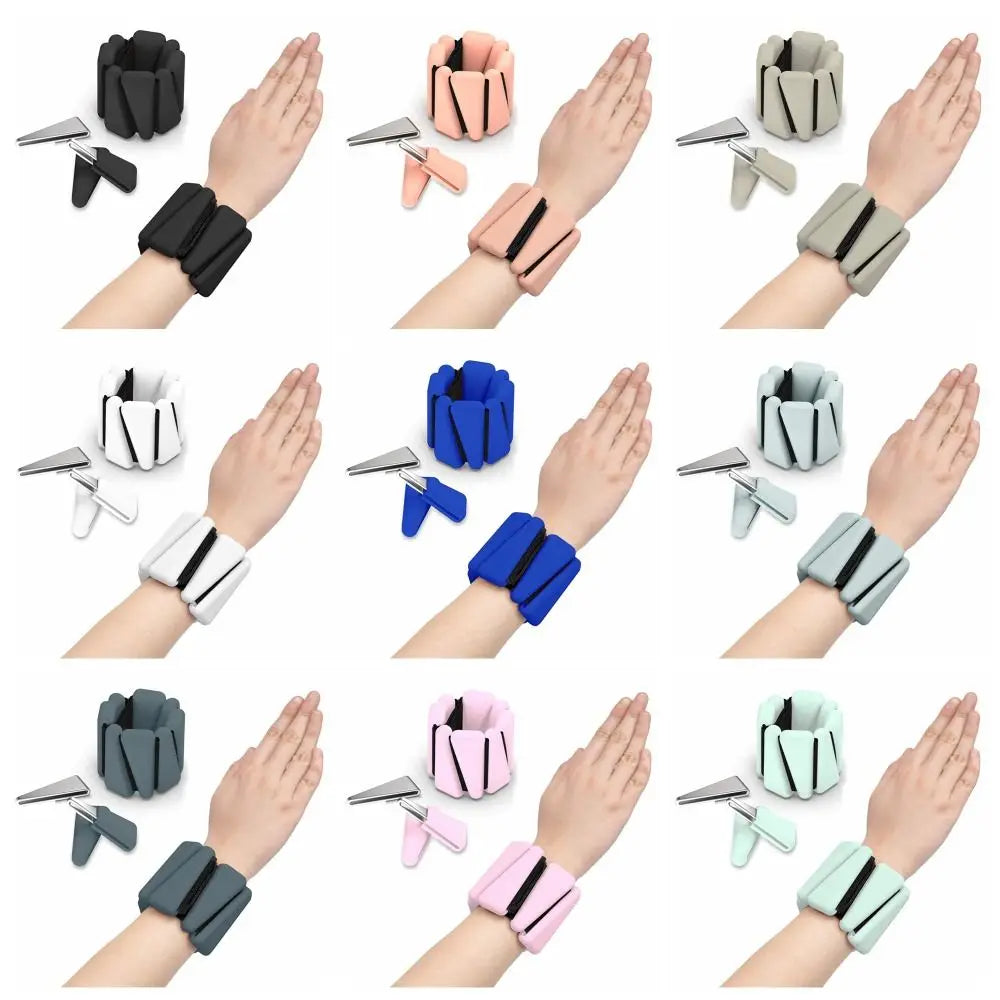 Adjustable Wrist Weight Bracelet Sweat-proof Silicone Weighted Wrist Strap Universal Skin Friendly