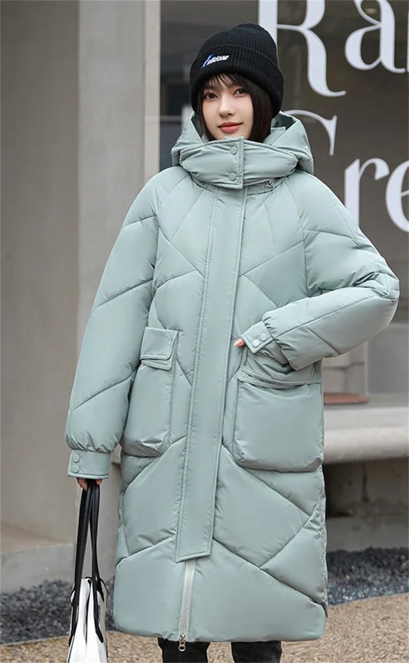 20 degrees Winter Women long Parkas Jackets Casual Hooded Thick Warm Windproof Parkas Coat Fashion Female outwear Long parkas