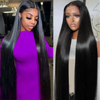 200% Density Hd Lace Front Wigs Human Hair Straight 13x4 Full Frontal Real Large Lace Wig 15A Grade 100% Virgin Human Hair
