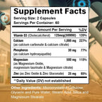 Daitea Calcium Magnesium Zinc Capsules Vitamin D3 helps support bones, teeth, heart, and enhance immune system function.