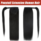 100G Ponytail Human Hair Extensions Straight Wrap Around Horsetail 100% Remy Human Hair 10"-32" Ponytail Extension for Women