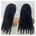 300% Density Burmese Curly Human Hair Wigs 13x4 13x6 HD Full Lace Frontal Wig 100% Human Hair Wigs with Spiral End Natural Black