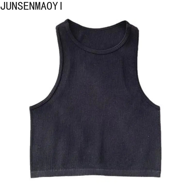 DIY Print Customize Sleeveless Vest Women's Summer High Waist Short Crop Top Fitness Running Yoga Clothes Slim Fast Dry Clothes