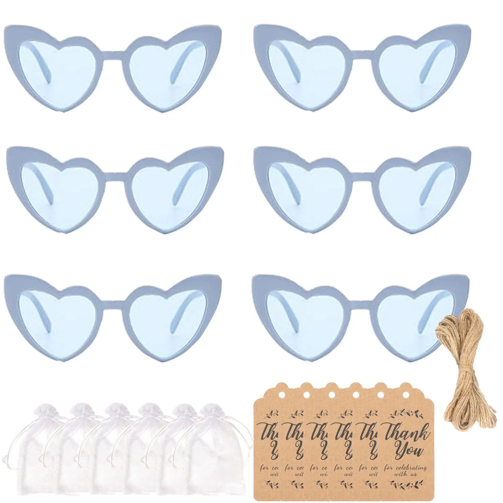 12-60Pcs Wedding Bridal Heart Shaped Sunglasses Party Favors Gift for Guests Bachelorette Hen Party Glasses Bridal Shower Decor
