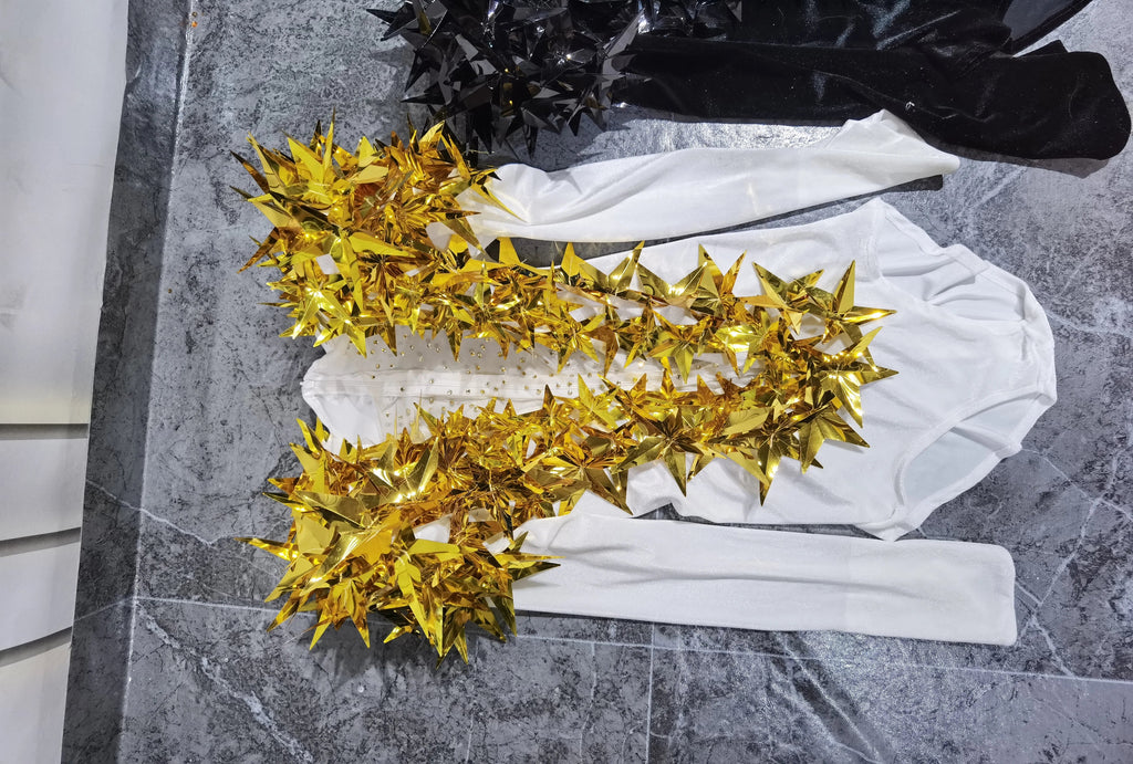 2025 New Shiny Black Rhinestone Velvet Long Sleeve Bodysuit Women Evening Party Club Gala Hosts NightClub Bar Stage Costumes