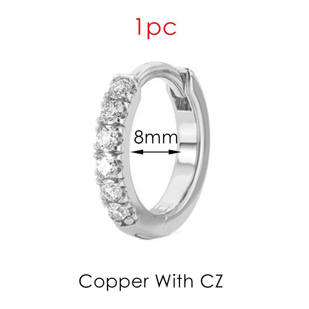 1PC Little Star Moon Snake Crystal Charms Pendant Helix Daith Earrings for Women Hanging Matching Piercing Lobe Tragus Jewelry