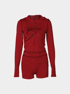 2025 Spring Fashion New Casual Women's Sets Long Sleeve Zipper Hoodie Tops and Pants Streetwear White Two 2 Piece Set Outfits