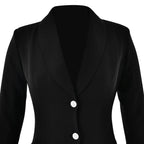 2025 Autumn New Fashion V-Neck Short Dress Women Elegant Temperament Office Lady Blazer Dress Sexy Slim Pleated Black Dresses