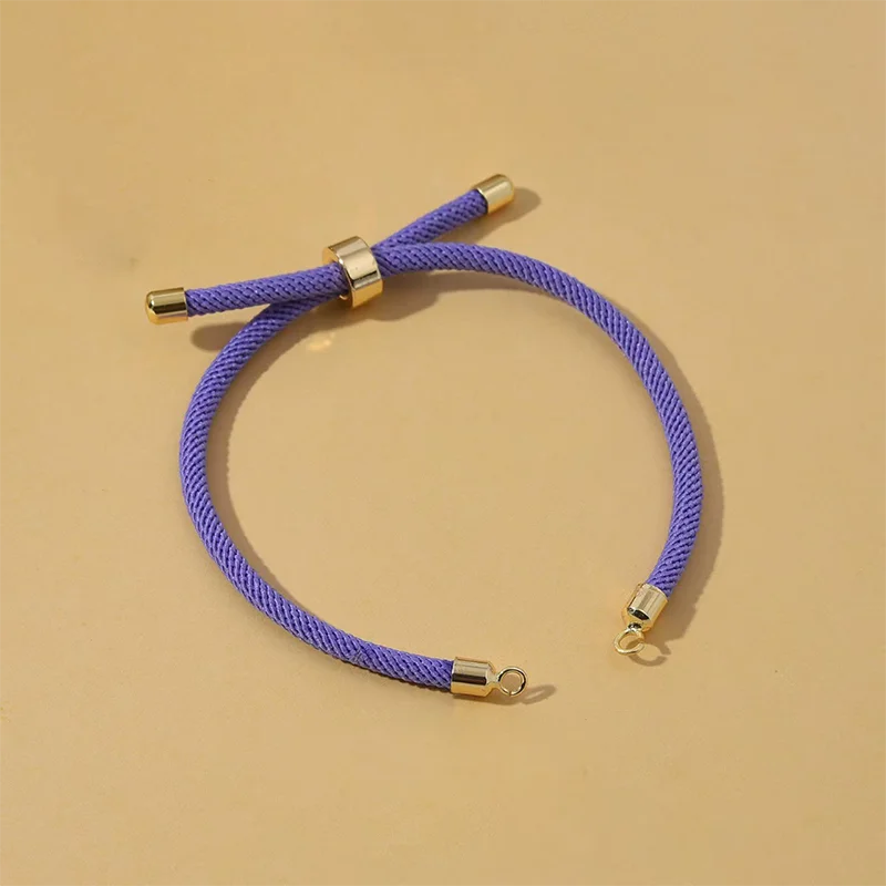 10Pcs Twisted Nylon Cords Bracelet Adjustable Extension Tail Chain Connector For DIY Handmade Jewelry Making Accessories