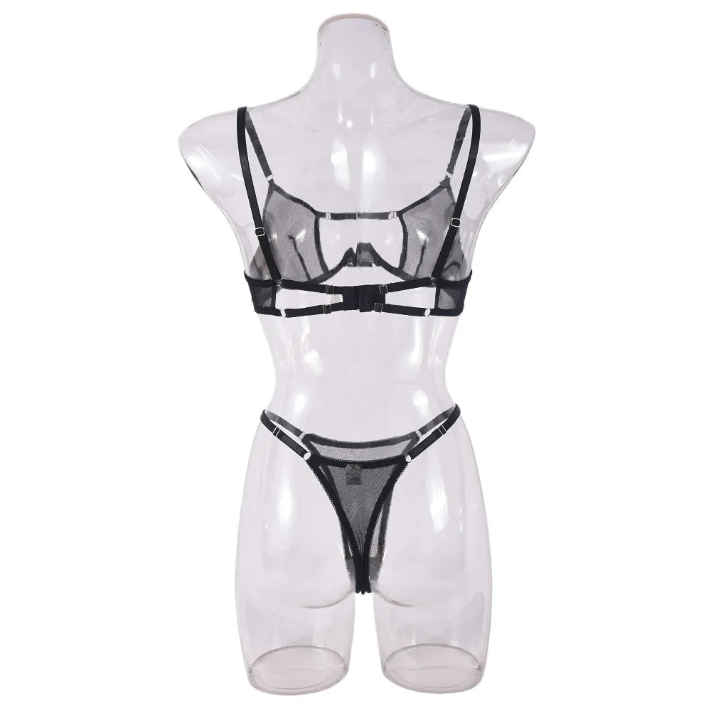 Ellolace Rhinestone Lingerie Onlyfans Kit Sexy Push Up Underwear Without Censorship Matching-Two-Piece Onlyfans Fantasy Clothing