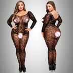 2024 New Plus Size Bodystocking Bodysuits For Women Sexy Fishnet Lingerie Babydoll Dress Porno Underwear Mesh Stockings For Sex