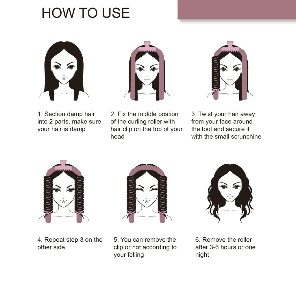 Create Professional Looking Curls Instantly with Heatless Curling Rod Headband No Heat Soft Overnight Hair Curlers