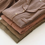 2025 New Spring Couple's Pajama Set 100% Cotton Long Sleeve Long Pants Two Piece Set for Men and Women's Home Furnishings