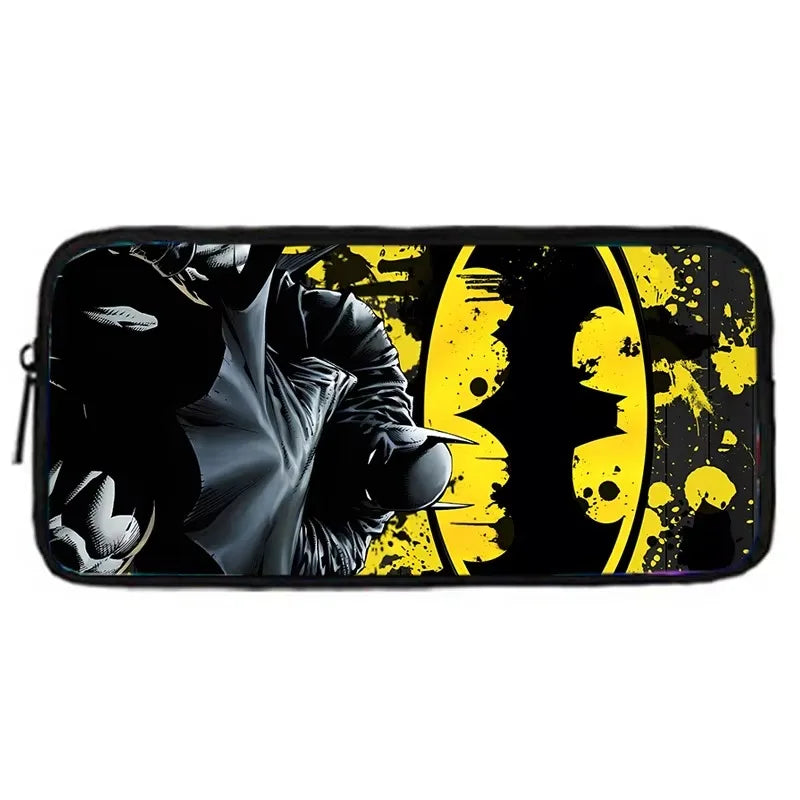 Child Superhero Batmans School Backpack with Lunch Bags ,Pencil Bags ,School Bags for Boys Girls Best Gift