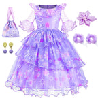 Encanto Princess Costume Isabella Dress Suit Charm for Girls Cosplay Isabela Carnival Christmas Birthday Party Mirabel Clothes