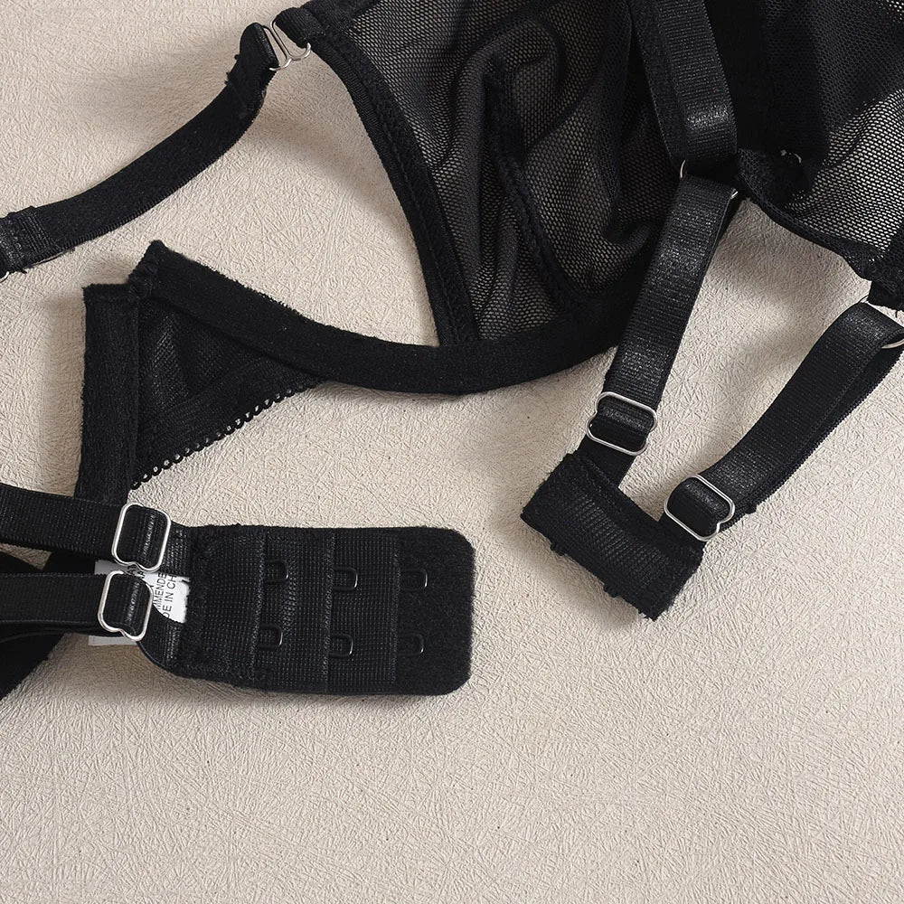 Ellolace Rhinestone Lingerie Onlyfans Kit Sexy Push Up Underwear Without Censorship Matching-Two-Piece Onlyfans Fantasy Clothing