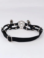 1PC Women Sexy Garter Belt Rivets Leg Ring Rock Pub Punk Pendientes Party Club Sexy Gothic Femmal Suspender