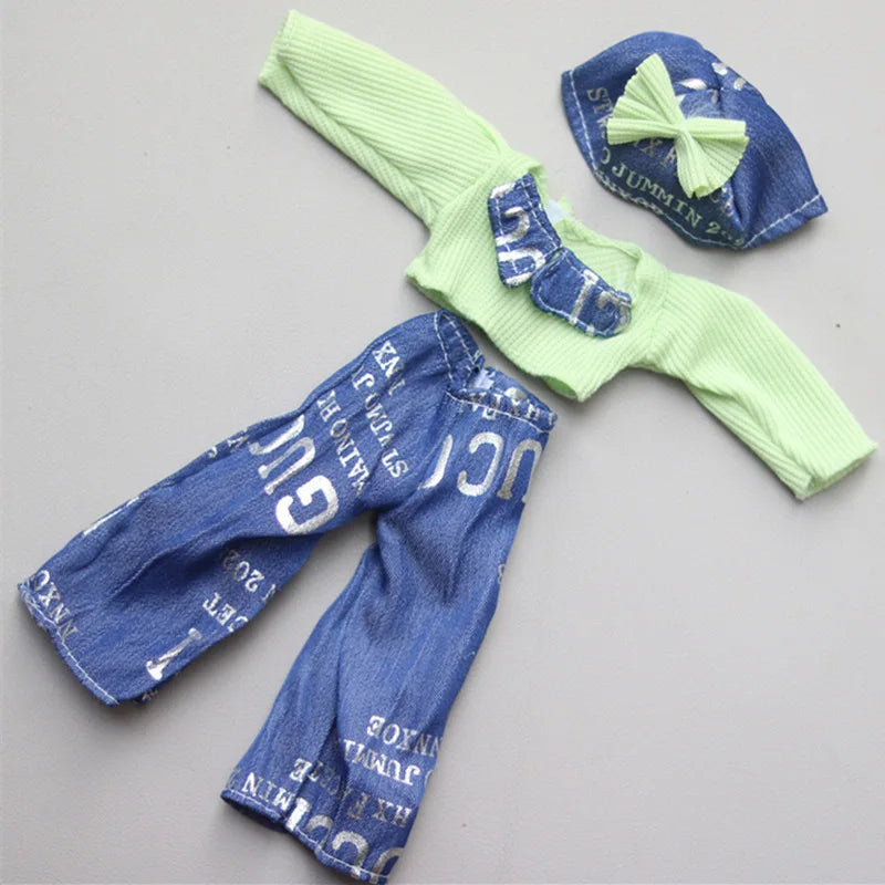 Cartoon Style Clothes Suit for 1/6 Bjd Doll Accesssories for 30cm Baby Doll Dress Up Toys for Children
