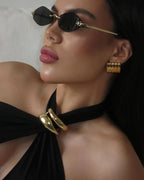 Balitops Sexy Basic Knit Hollow Out Tank Tops Women Vest Pullovers Metal Ring Camisole Sleeveless Skinny Knitted Bodycon Tops