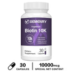 Biotin 10,000mcg - with Coconut Oil Vitamin for Hair Growth, Natural Hair, Skin and Nails - Non-GMO