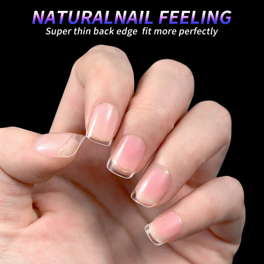 240pcs XS Fake Nails Short Square/Almond False Nail Tips Half Matte Acrylic Square Fingernails DIY For Manicure Extension Tools