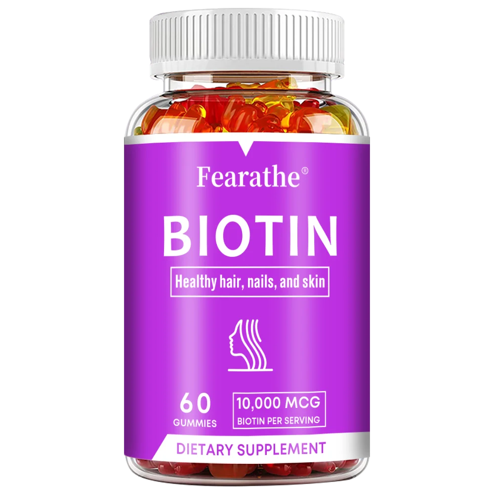Biotin Gel 10000mcg Highest Potency Healthy Hair, Skin & Nails Vitamins for Women, Men & Children