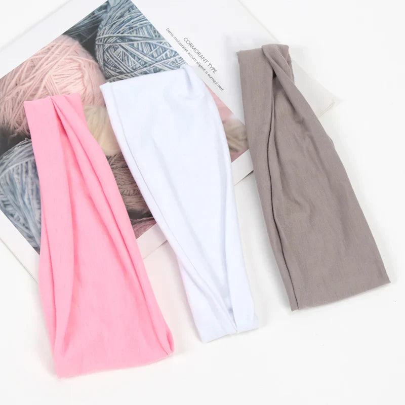 3Pcs/set Hair Band Fashion Elastic Headbands Twisted Cross Head Wrap Hair Band Hair Accessories for Women Simple Headband