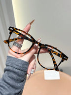 1PC/2PCS Fashion Pentos Plastic Frame Anti-Blue Light Clear Glasses For Daily Office Reading Life Eye Protection Accessories.