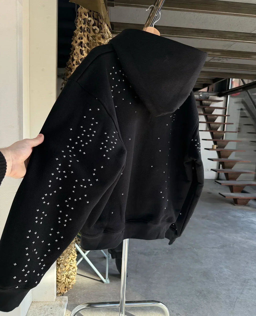 American Hip Hop Gothic Embroidery Oversize Fleece Zipper Hoodie Men's Y2K New Harajuku Punk Rock Couple Casual Joker Streetwear