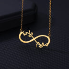 Custom Double Heart Two Names Infinity Necklaces For Women Stainless Steel Customized Necklace Pendant Personalized Jewelry Gift