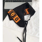 Halloween Costume Skeleton Ghost Bat Spider Web Personalized Knitted Crochet Headband Female Photo Photo Triangle Scarf Trendy