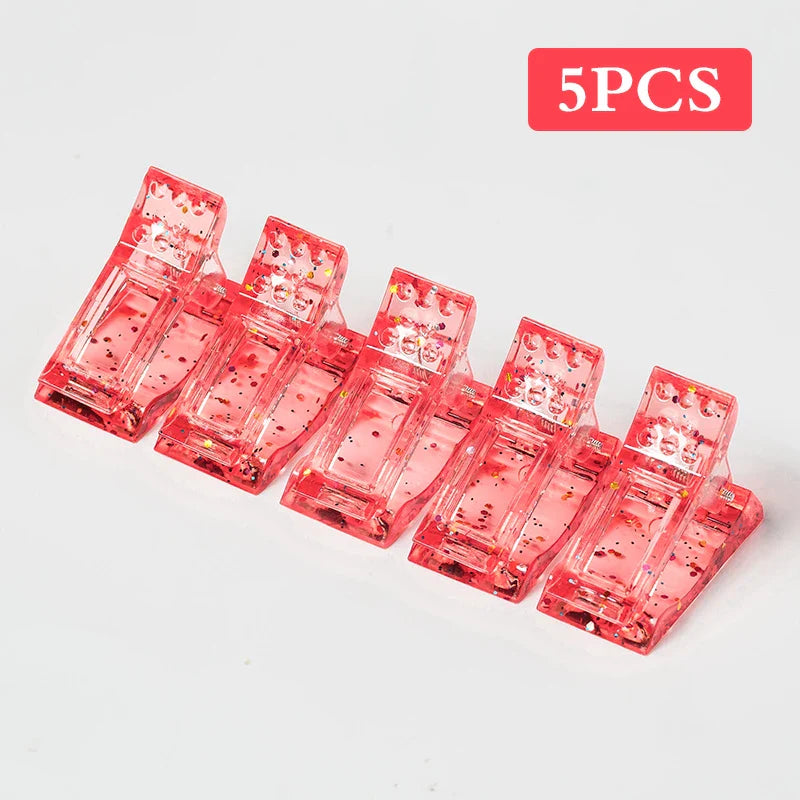 Acrylic Nail Clip Transparent Gel Quick Building Nail Tips Clips Fingernail Extension UV Clamps Manicuring Art Builder Tools Set