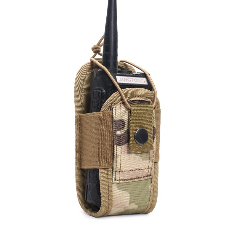 1pc Tactical Radio Walkie Talkie Pouch Magazine Waist Bag Holder Pack Airsoft Hunting Camping Interphone Holster Bag