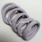 6PCS Women Glitter Hair Scrunchies Girls Elastic Hair Rubber Bands Hair Holder/Gum Hair Accessories Ponytail Hair Holders