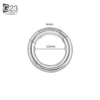 ASTM F136 Titanium PIERC Hinged Segment Hoop Earrings Large size Nose Rings 10G-6G 2.5mm-4mm Seamless Labret Lip Body Piercing