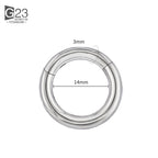 ASTM F136 Titanium PIERC Hinged Segment Hoop Earrings Large size Nose Rings 10G-6G 2.5mm-4mm Seamless Labret Lip Body Piercing