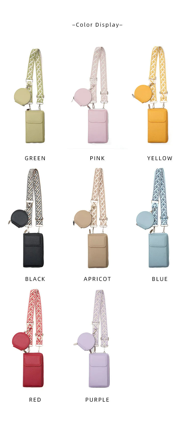 Buylor сумка для телефона PU Leather Cell Phone Bag Fashion Crossbody Bag Luxury Designer Ladies Shoulder Bag With Small Wallets