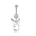 Belly Button Rings for Women Bunny Navel rings Gold color Rabbit Belly Rings Gem stone Belly Piercing Jewelry Body Jewelry