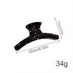 1pc black and white polka dot streamer bow grab clip luxury versatile shark clip hair clip hair grab elegant hair accessories