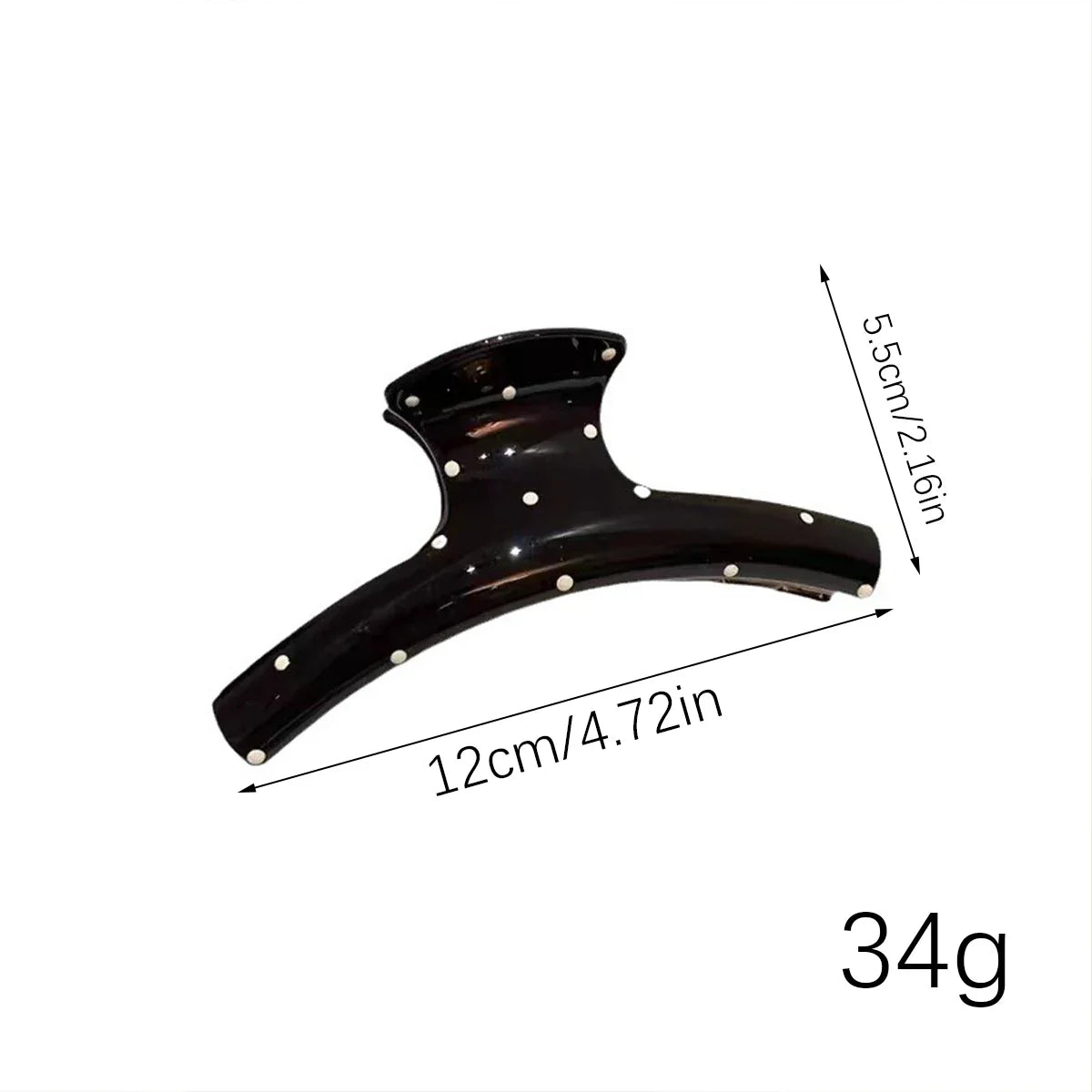 1pc black and white polka dot streamer bow grab clip luxury versatile shark clip hair clip hair grab elegant hair accessories