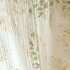 2025 New Spring and Autumn Women's Pajama Set 100% Cotton Crepe Printed Long Sleeve Pants Two Piece Home Suit Set Sleepwear