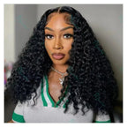 300% Density Burmese Curly Human Hair Wigs 13x4 13x6 HD Full Lace Frontal Wig 100% Human Hair Wigs with Spiral End Natural Black